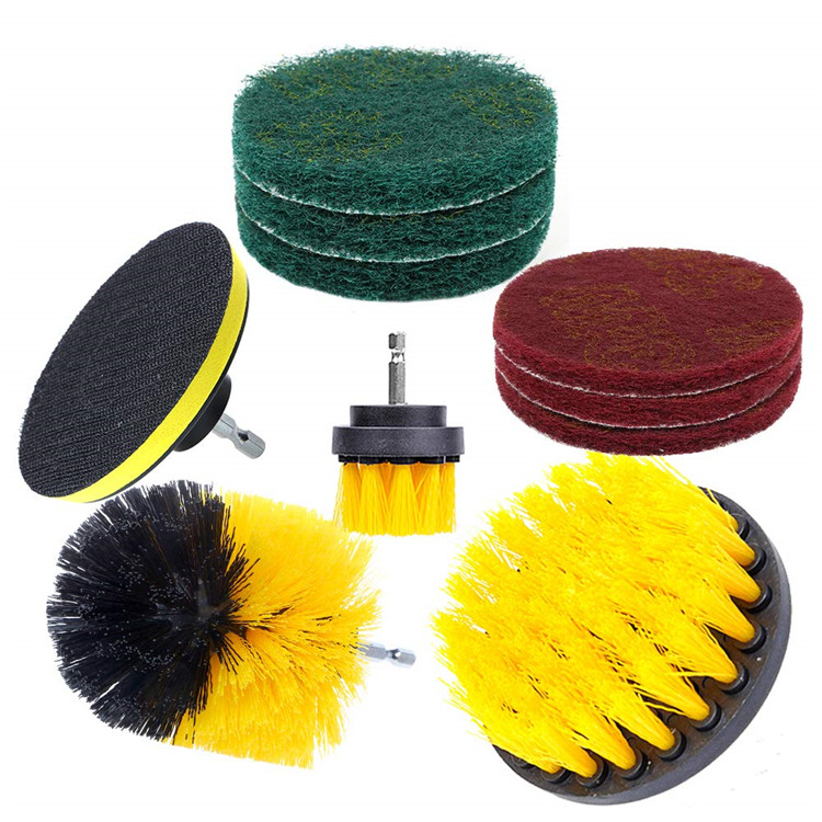 10 Pieces Electric Drill Cleaning Brush Power Scrubber Cleaning Brush Set