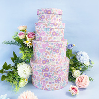 Nouveau style de boîte-cadeau de fleur en carton rigide rond recyclable de haute qualité pour les roses éternelles emballage de cadeaux de festival de mariage
