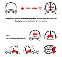 Gorras deportivas de béisbol con bordado 3d personalizado, 5 paneles, malla