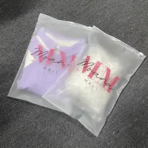 Hot Selling Matte Transparent PE Zipper Resealable Clothes Packaging Frosted Plastic Ziplock Bag