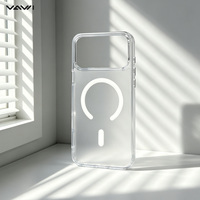 Coque de téléphone magnétique transparente givrée de haute qualité VAWI B534 pour iPhone 17 18 Pro Max, coque arrière rigide antichoc en PC