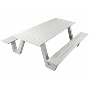 Muebles de exterior comercial, rústico, plástico antiguo, madera, Camping, mesa de Picnic con Banco, restaurante, parque exterior, mesa de cena - Product Image 6