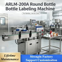 Machine d'étiquetage automatique électrique PLC pour bouteilles rondes, application d'étiquettes de haute précision sur bouteilles en verre et en métal