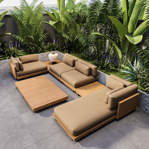Canapé en bois de patio extérieur en <span class=keywords><strong>teck</strong></span> pour hôtels parcs cours appartements fermes centres commerciaux maison bars - Product Image 2