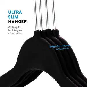 Basics Slim Non-Slip Clothes Suit Hangers Amazon Basics hangers offer long-lasting strength as well as functional design