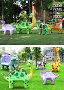 子供の公園の装飾手作りの高品質のリアルな漫画の動物の像等身大のグラスファイバーかわいい豚の座席の像 - Product Image 6