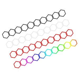 Autocollants hexagonaux réfléchissants pour voiture - Lot de 10 pièces, motif nid d'abeille, autocollants pour portes latérales et jupes, pour personnalisation DIY - Product Image 5