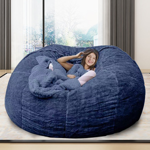 Modern Fabric Upholstered <b>Bean</b> <b>Bag</b> Recliner EPP Fill High Comfort One Seat Design Easy Care Removable Cover 1 Year Warranty - Product Image 3