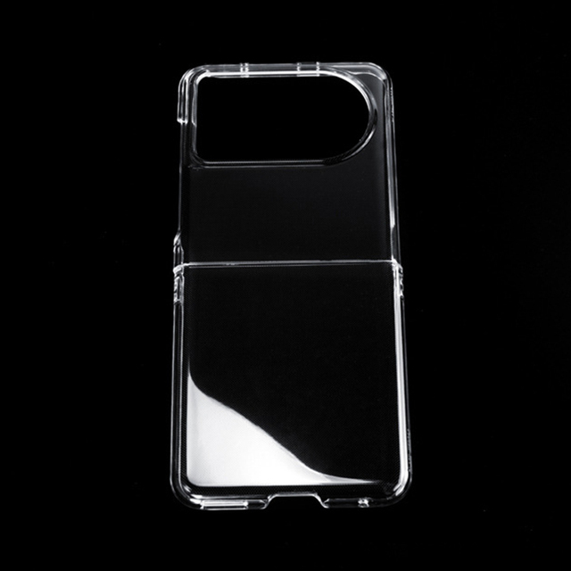 For Blackview Hero 10 Flip Transparent Mobile Back Covers Folding Glossy Clear Hard PC Phone Cases for ZTE Nubia Flip 2