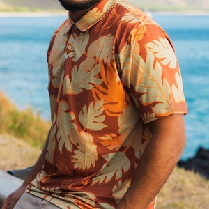 Factory Designed High Quality Beach Print Lapel <b>Men's</b> Golf Polo <b>Shirt</b> Custom Made Cotton Polo <b>Shirt</b> - Product Image 2