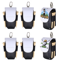 DIY PU Leather Sublimation Golf Tee Holder-Transfert de chaleur Portable Mini sac pochette sac de transport accessoires avec Clips