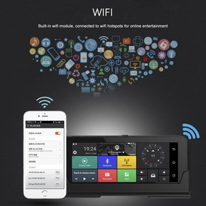 Zimtop 1080P lente dual android gps wifi adas dash cam delantera y trasera del coche del espejo de la cámara del tablero de instrumentos del gps 4g - Product Image 6