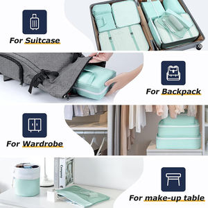 9 PCSトラベルラゲッジオーガナイザーセットトラベルエッセンシャルウェアシューズトラベル収納バッグ9個セット - Product Image 6