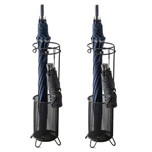 Robusto <span class=keywords><strong>Portaombrelli</strong></span> Vintage per Interni ed Esterni Impermeabile Verniciato a Polvere in <span class=keywords><strong>Ferro</strong></span> <span class=keywords><strong>Battuto</strong></span> Artigianale Facile Organizzazione - Product Image 2