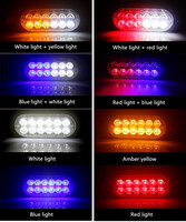 Feux de signalisation latéraux clignotants de type stroboscopique 12W 19 modes 12V 24V DC Lampe LED pour camion automobile