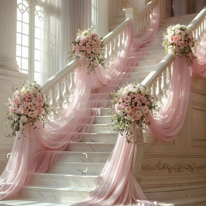 Malla Decorativa Romántica de Tul para Barandillas de Escaleras, 0.8m de Ancho, para Decoración de Fondos de Bodas y Fotografía - Product Image 2