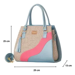 Bolso Tote Mediano para Mujer Fana Harlow, Diseño de Leopardo Azul, Bolso de Playa de Algodón, Estilo de Mano - Product Image 3