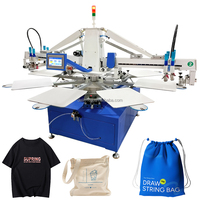 Machine d'impression sérigraphique automatique à carrousel 2 couleurs 8 stations, état neuf, équipement d'impression sur t-shirts