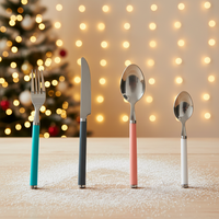 Ensemble de 24 cuillères à soupe en acier inoxydable de qualité supérieure, design classique, finition miroir, lavables au lave-vaisselle, réutilisables, pour les fêtes