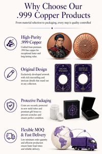 Moneta Commemorativa Personalizzata 1OZ .999 in Rame Puro Cloud Palace Warrior, Oggetto da Collezione Fantasy - Product Image 3