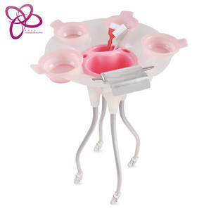 Caja de extensiones de cabello T0144 para salón de belleza, cajas para peluquero con cierre de 360 grados de rotación, color marrón - Product Image 4