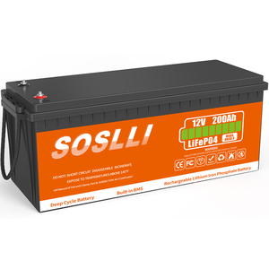 Lifepo4 Batterie 12V 24V 100Ah 200Ah 300Ah 400Ah 600Ah Lifepo4 Lithium-Batterie 12V 200Ah Batterie 12V Batteriepack für Wohnmobile - Product Image 1