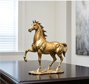 تمثال بيجاسوس معدني برونزي عصري مخصص بأسلوب نورديك، تمثال رأس حصان تقليدي مصنوع بتقنية الطباعة الحريرية - Product Image 2