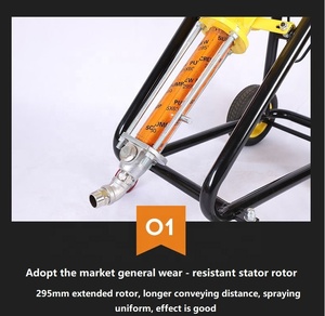 เครื่องพ่นสีไฟฟ้าอเนกประสงค์แบบมืออาชีพสำหรับการพ่นซีเมนต์ทาสีหินจริงแรงดันสูงสำหรับเคลือบปูนกันไฟ - Product Image 3