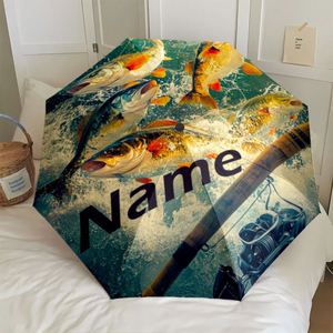 1 Parapluie Pliant Personnalisé avec Nom de Pêcheur, Sans Minimum de Commande, Cadeau Photo Personnalisé pour Pêcheur, Impression UV, Commande Unique, Paraguas Personalizado - Product Image 1