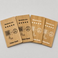 Carte intelligente NFC 213 en bois personnalisée avec logo pour contrôle d'accès, enregistrement d'invités, carte de visite numérique et partage d'URL