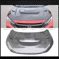 Couverture de capot moteur avant en fibre de carbone pour Honda Civic 10ème génération FC1 FK7 FK8 style VRS