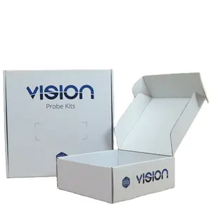 Recycling kraft white corrugated paper large shipping boxes packing box cardboard with logo printed