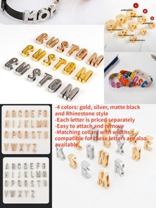 Collare <span class=keywords><strong>per</strong></span> Animali Domestici Personalizzato <span class=keywords><strong>con</strong></span> Lettere in PVC e Metallo Regolabile Collare <span class=keywords><strong>per</strong></span> <span class=keywords><strong>Cani</strong></span> Personalizzato <span class=keywords><strong>con</strong></span> Nome Fai-da-Te - Product Image 4