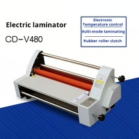 Machine à plastifier électrique V480 à commande électronique de taille A4 à double usage pour stratification à chaud et à froid pour papier