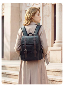 Mochila para Portátil de PU Vintage al por Mayor para Mujer, Mochila de Viaje Retro para Mujer - Product Image 5
