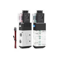 2-Positionen 3-Wege AC220V DC24V Pilotgesteuertes 4V210-08 Aluminiumlegierung Pneumatisches Magnetventil IP65-Schutz für Druckluft