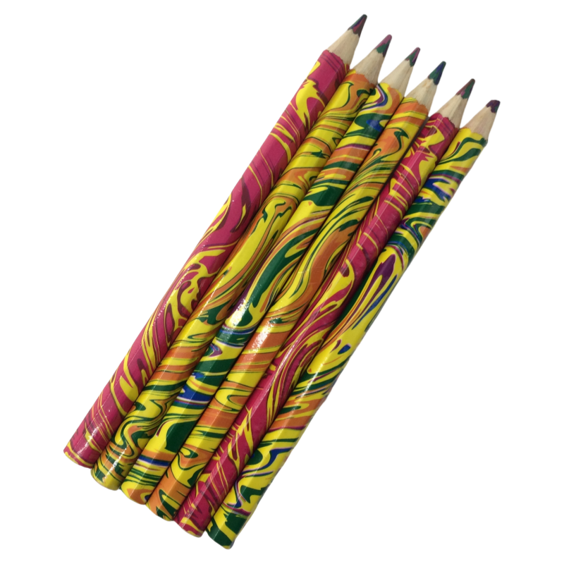 Jumbo Multi Colored Pencil Wood Mixed