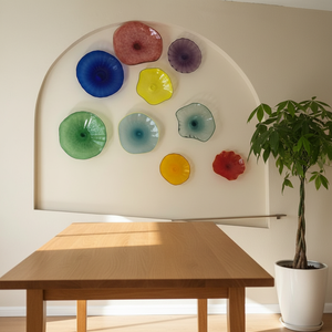 Assiettes murales suspendues en verre de Murano de luxe, décorations murales artisanales uniques - Product Image 1