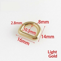 Aksesoris Perlengkapan Tas D-ring Tali 10.5mm, Gesper Dekoratif Setengah Lingkaran untuk Sepatu dan Pakaian, Model DY280