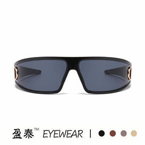 D Brand Headband Sunglasses For Women <b>Black</b> <b>Frame</b> PC Lens UV400 Protection One Piece Design - Product Image 2