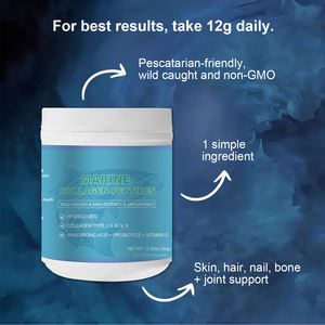 OEM deniz kollajen peptidleri tozu 5 tip kollajen vahşi yakalanan ve yüksek potens ve Unflavored destek cilt saç ve tırnak - Product Image 3