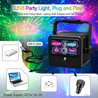 Projecteur laser à motifs LED stroboscopique pour DJ, éclairage de décoration, avec télécommande sonore pour enceinte, intérieur, portée 10m, idéal pour les fêtes | YSH