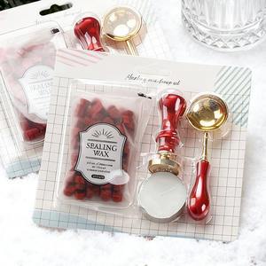 Kit de sceau à la cire rouge de Noël avec outil de scellement et bougie pour la scellure des lettres et la décoration de fête - Product Image 2