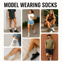 Chaussettes unisexes pour adultes de haute qualité, professionnelles, sportives, offrant une protection supérieure, respirantes, à séchage rapide, en tricot d'automne, à col ras du cou, unies