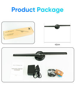 Meilleure vente 65 cm 3D dynamique LED ventilateur <span class=keywords><strong>holographique</strong></span> haute résolution Portable publicité hologramme <span class=keywords><strong>projecteur</strong></span> intérieur extérieur - Product Image 3