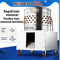 Plumeuse automatique commerciale 15 poulets en acier inoxydable avec doigts en caoutchouc pour volailles