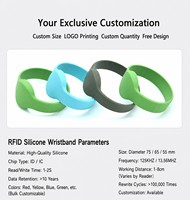 Pulsera de Silicona RFID NFC con Logotipo Personalizado, 13.56MHz, Impermeable, para Eventos, Venta al Por Mayor, MOQ Bajo de 100 Piezas, Diseño de Maqueta Gratuito