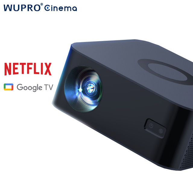 Newest Wupro/ODM L007CM Smart Portable Google TV Projector 300 ANSI Lumens 2+32GB Home Theater LCD 4K Android 11.0 Proyector