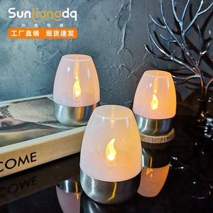Cross-Border Waterproof Outdoor <b>Solar</b> Night <b>Light</b> Simulated Decorative Candle Lamp with ROHS Certification for Garden Atmosphere - Product Image 3