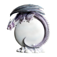 Figurine OEM en résine poly Figurine de dragon de pleine lune Statue de dragon des douanes Décoration intérieure